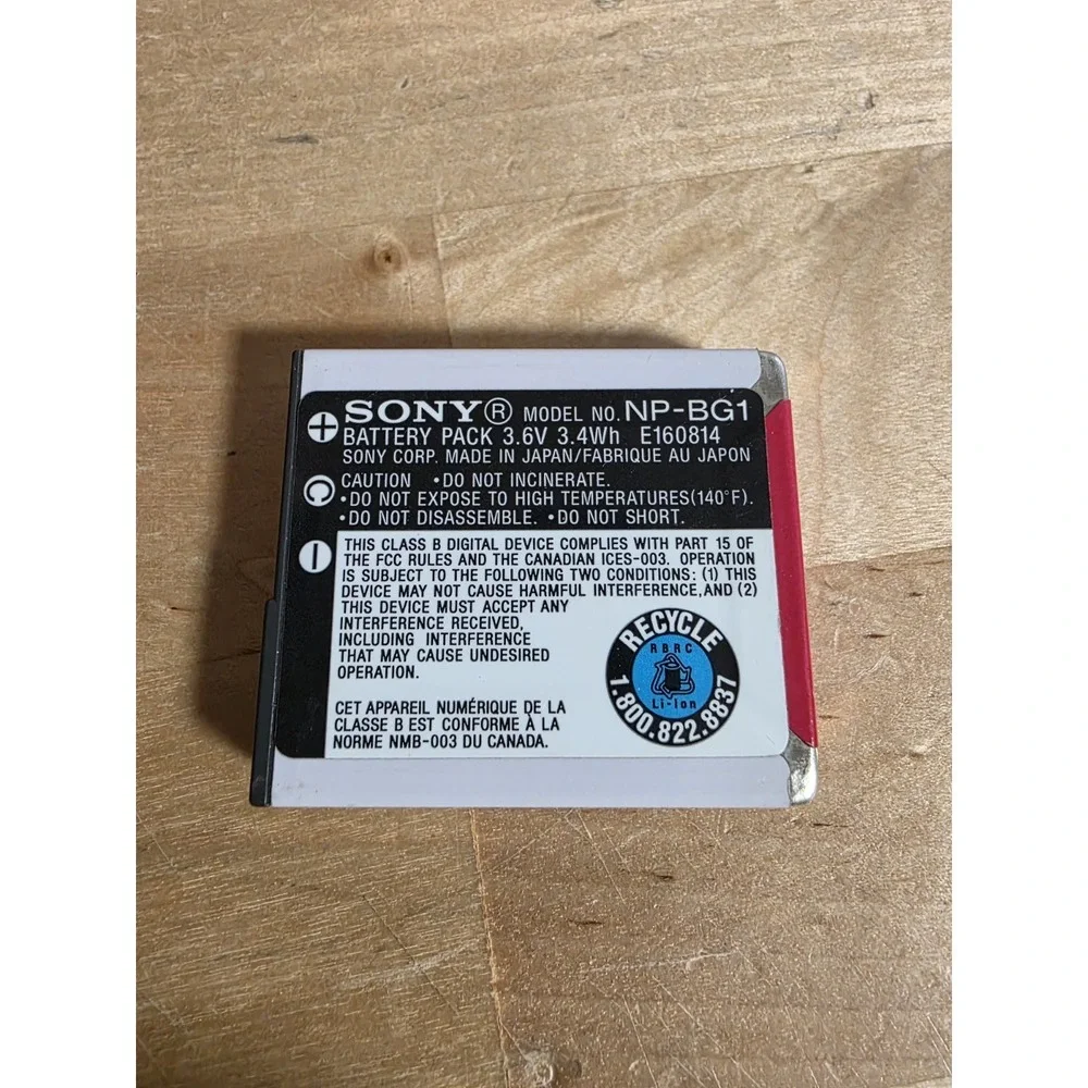 Sony OEM NP-BG1 Battery +AC Charger for Sony Cyber-shot DSC-H90, H70, HX5,HX7